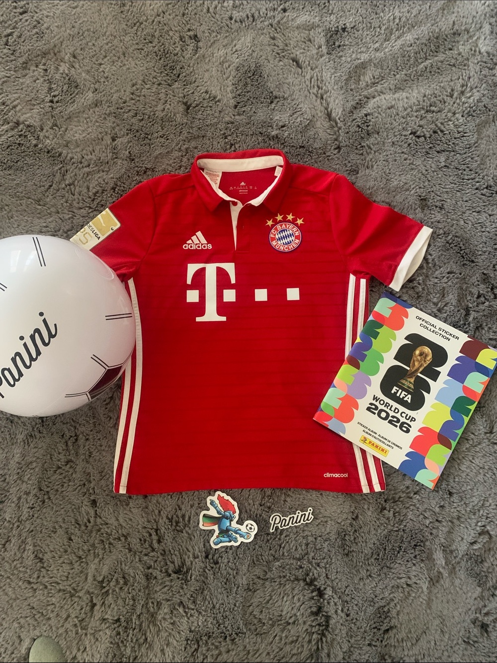 Bayern Munchen Lewandowski adidas Red and White Climacool Soccer Jersey